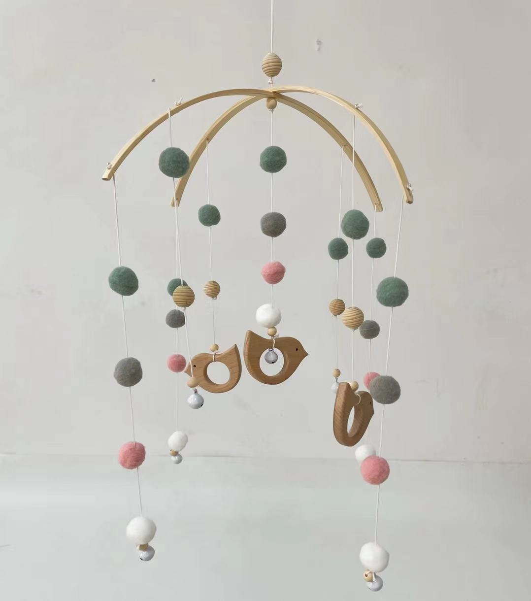 Round Hair Ball Bell Children Room Decoration