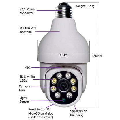 Caméra de Surveillance de sécurité haute définition, connexion WIFI sans fil, maison intelligente