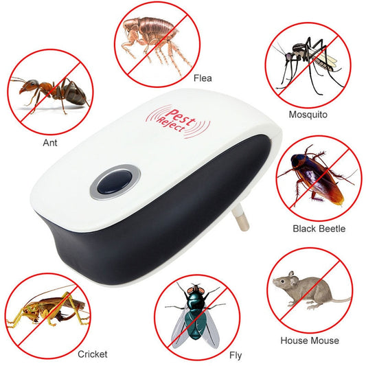 Répulsif électronique ultrasonique rechargeable, anti-moustiques, insectes nuisibles, rejet de souris, pratique, prise EUUS pour la maison