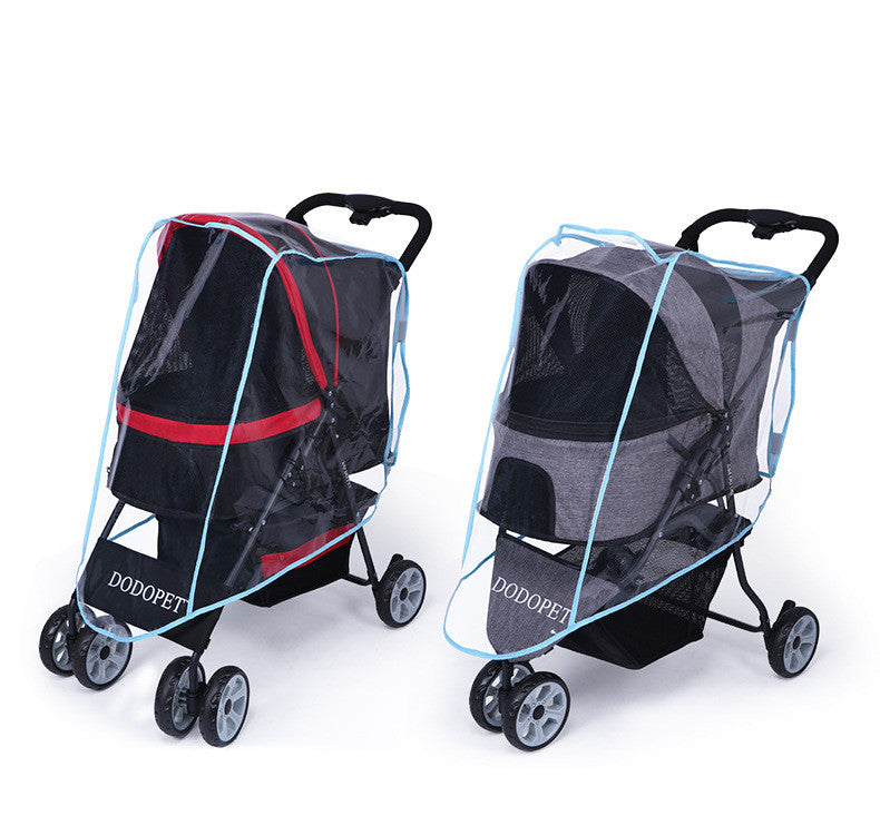 Housse de pluie pour poussette pour animaux de compagnie, imperméable pour bébé, poussette pour chien, housse de pluie, protection contre le vent