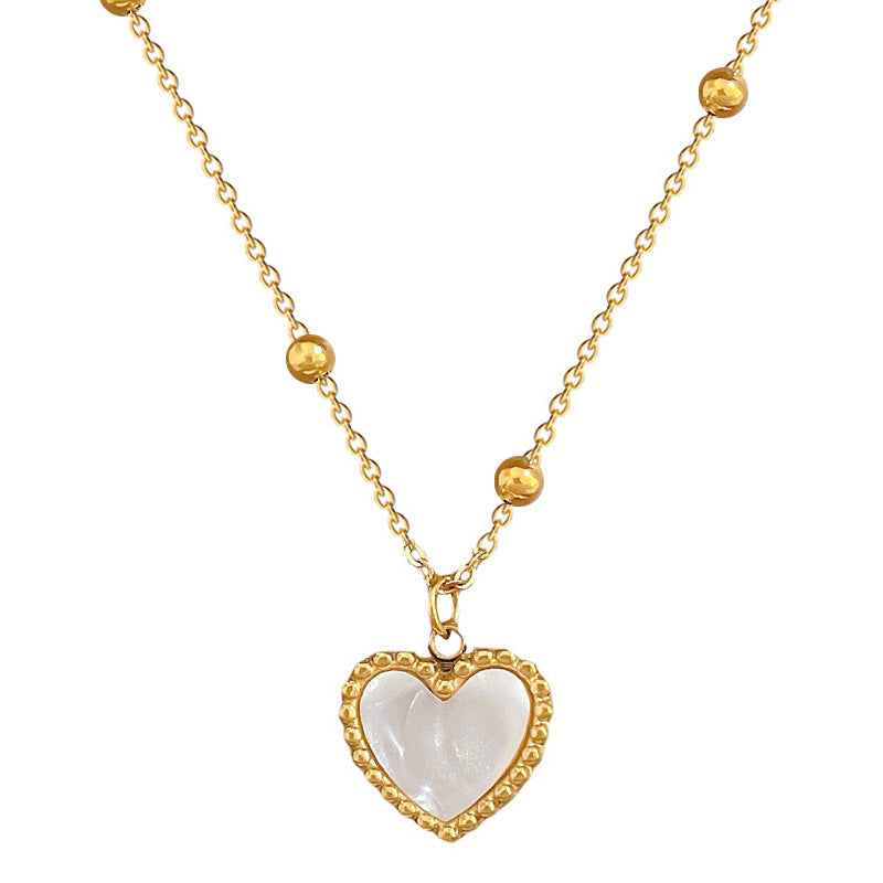 Collier d'amour en forme de coeur pour la saint-valentin, personnalité capricieuse, poêle minimaliste, collier en or véritable pour femme