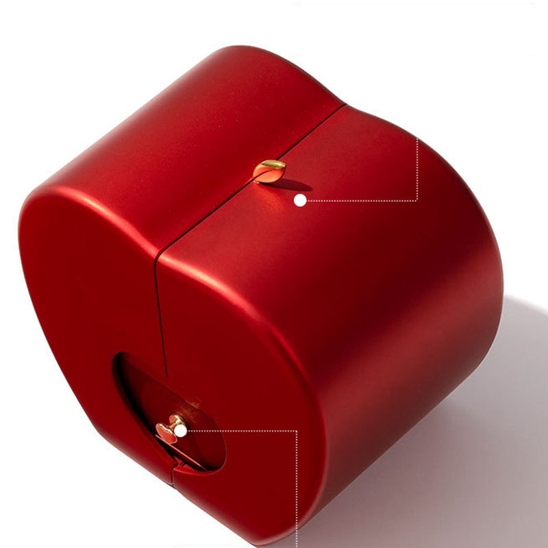 Boîte à bijoux de mode pomme rouge cadeau de noël collier Rose éternelle pour fille fête des mères cadeaux de saint valentin avec fleur artificielle Rose boîte à bijoux de fleur
