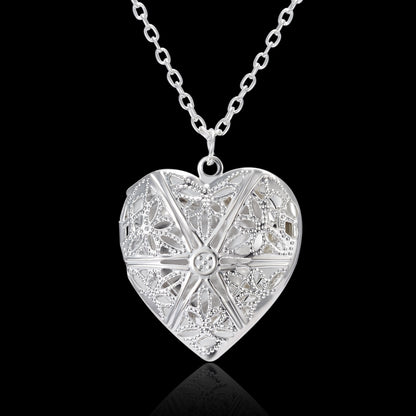 Collier d'amour au Design sculpté, pendentif personnalisé avec cadre Photo en forme de cœur pour femmes, bijoux de famille pour la saint-valentin