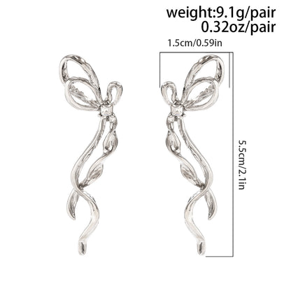 Boucles d'oreilles nœud papillon pour femmes