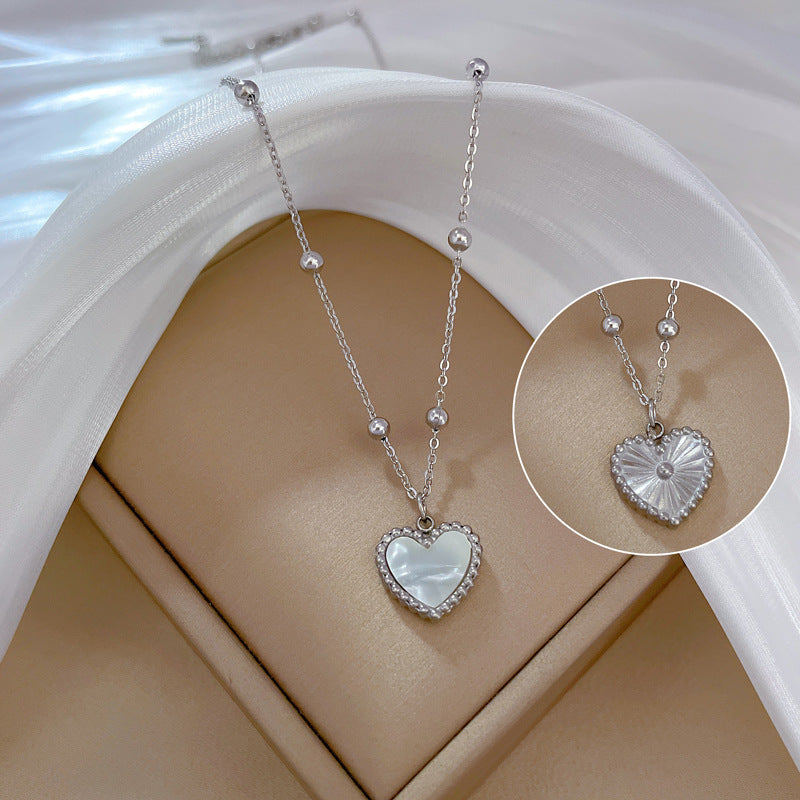 Collier d'amour en forme de coeur pour la saint-valentin, personnalité capricieuse, poêle minimaliste, collier en or véritable pour femme