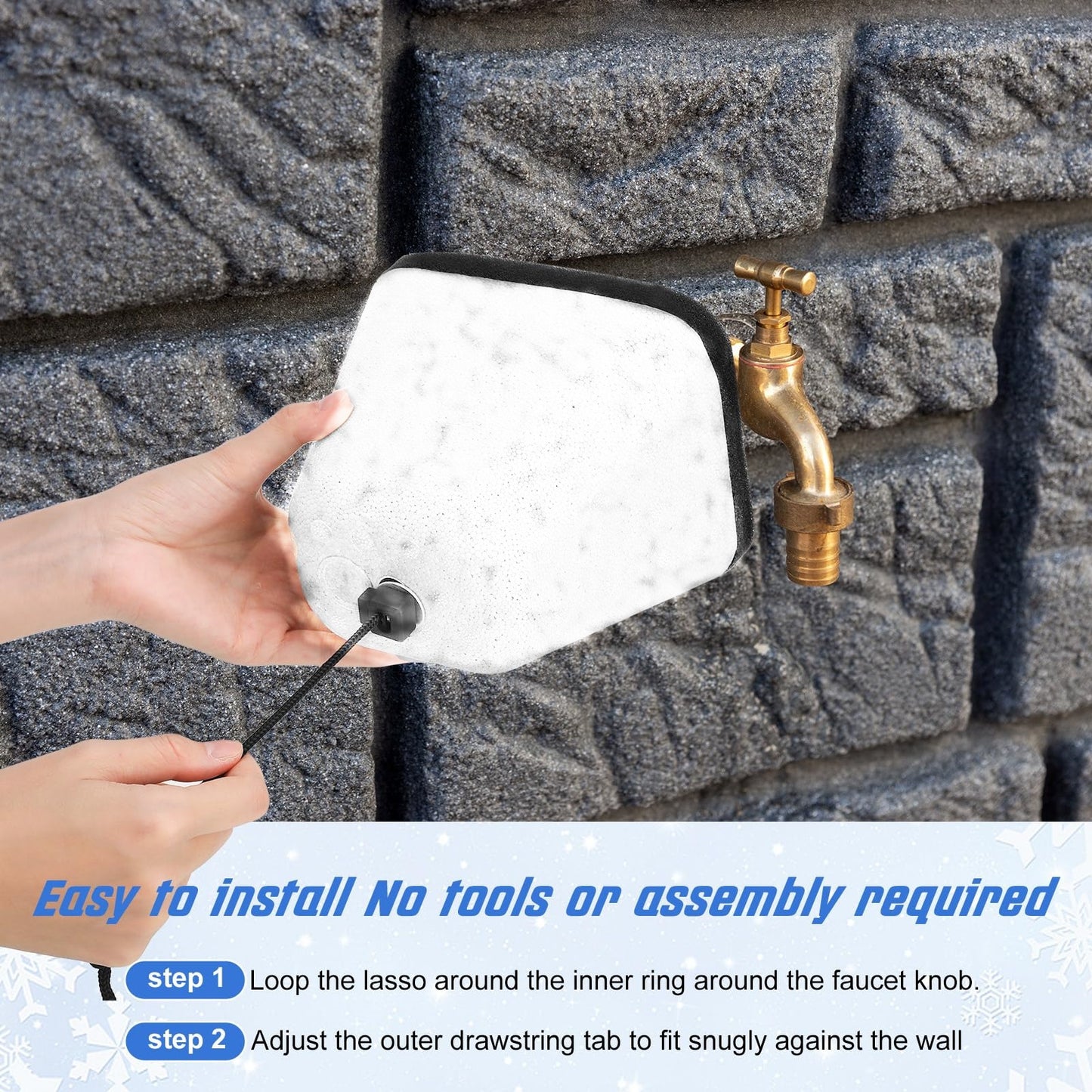 Housse de protection antigel pour robinet d'extérieur en mousse d'hiver