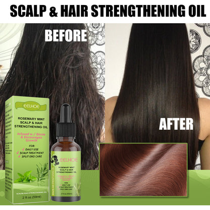 Masaje del cuero cabelludo fluido para el crecimiento del cabello con menta y romero
