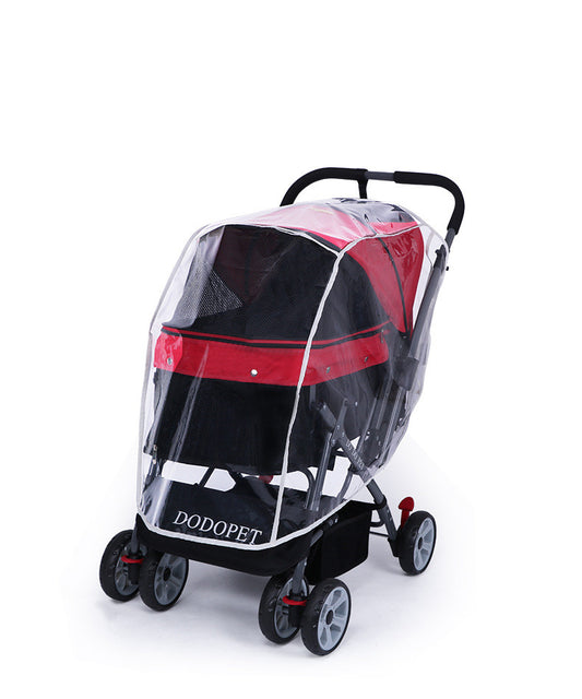 Housse de pluie pour poussette pour animaux de compagnie, imperméable pour bébé, poussette pour chien, housse de pluie, protection contre le vent