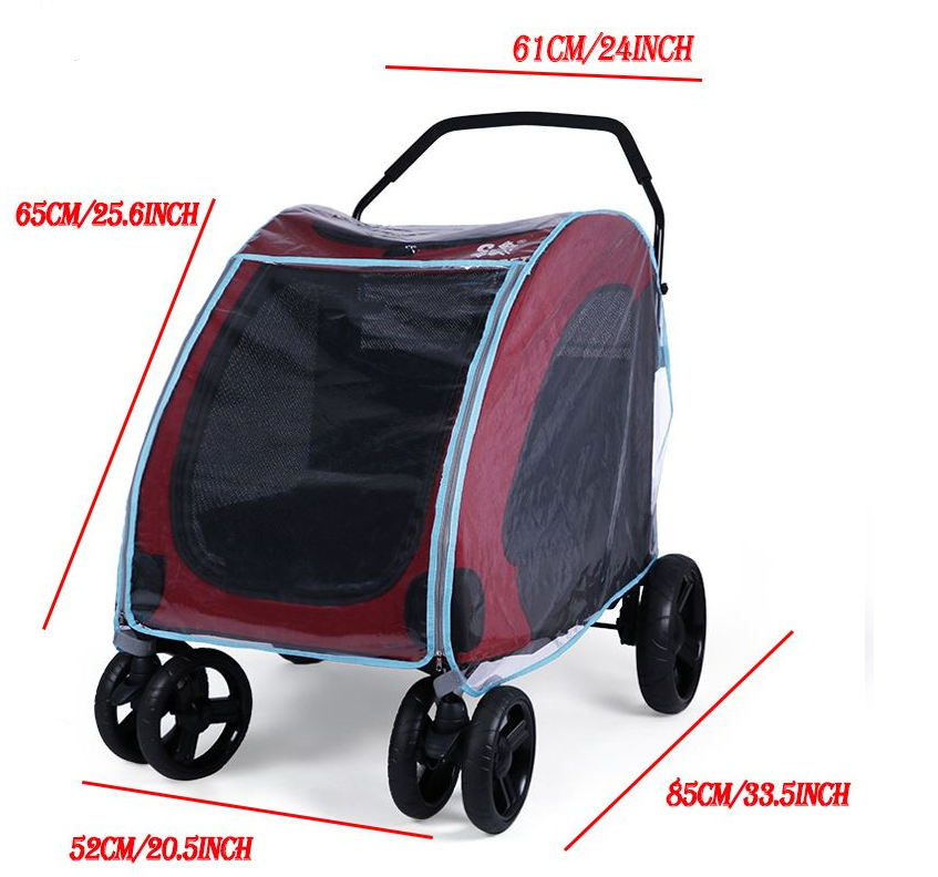 Housse de pluie pour poussette pour animaux de compagnie, imperméable pour bébé, poussette pour chien, housse de pluie, protection contre le vent