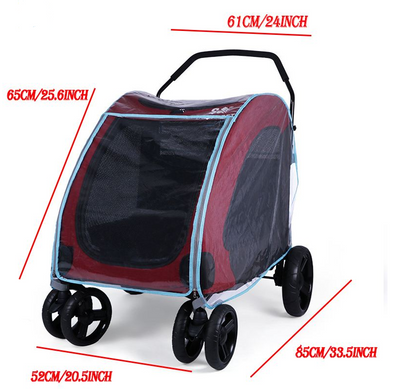 Housse de pluie pour poussette pour animaux de compagnie, imperméable pour bébé, poussette pour chien, housse de pluie, protection contre le vent